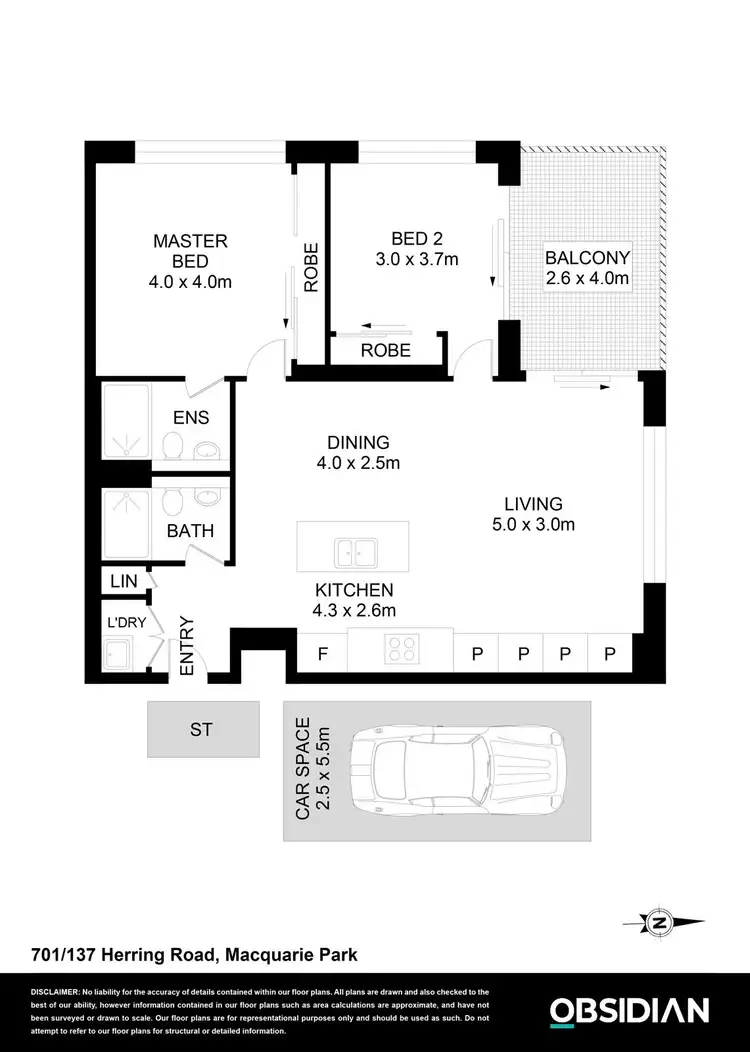 Floorplan of Homely apartment listing, 701/137 Herring Road, Macquarie Park NSW 2113