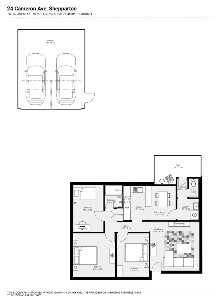 Floorplan of Homely house listing, 24 Cameron Avenue, Shepparton VIC 3630