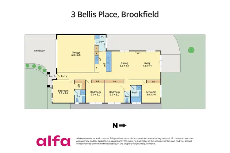 Floorplan of Homely house listing, 3 Bellis Place, Brookfield VIC 3338
