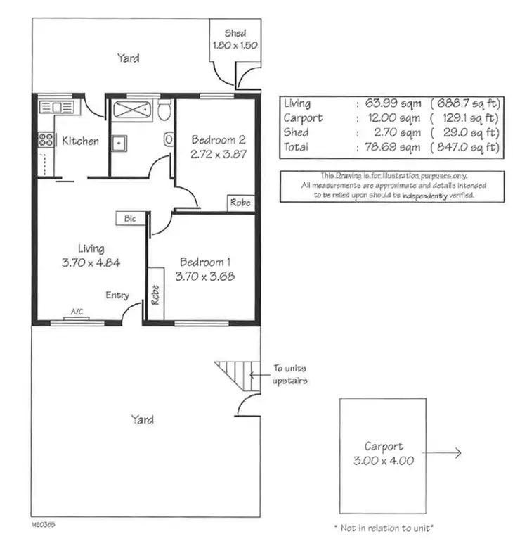 Floorplan of Homely unit listing, 3/280 Henley Beach Road, Underdale SA 5032