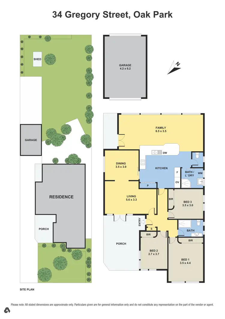 Floorplan of Homely house listing, 34 Gregory Street, Oak Park VIC 3046