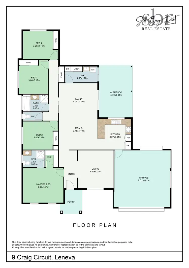 Floorplan of Homely house listing, 9 CRAIG CIRCUIT, Leneva VIC 3691
