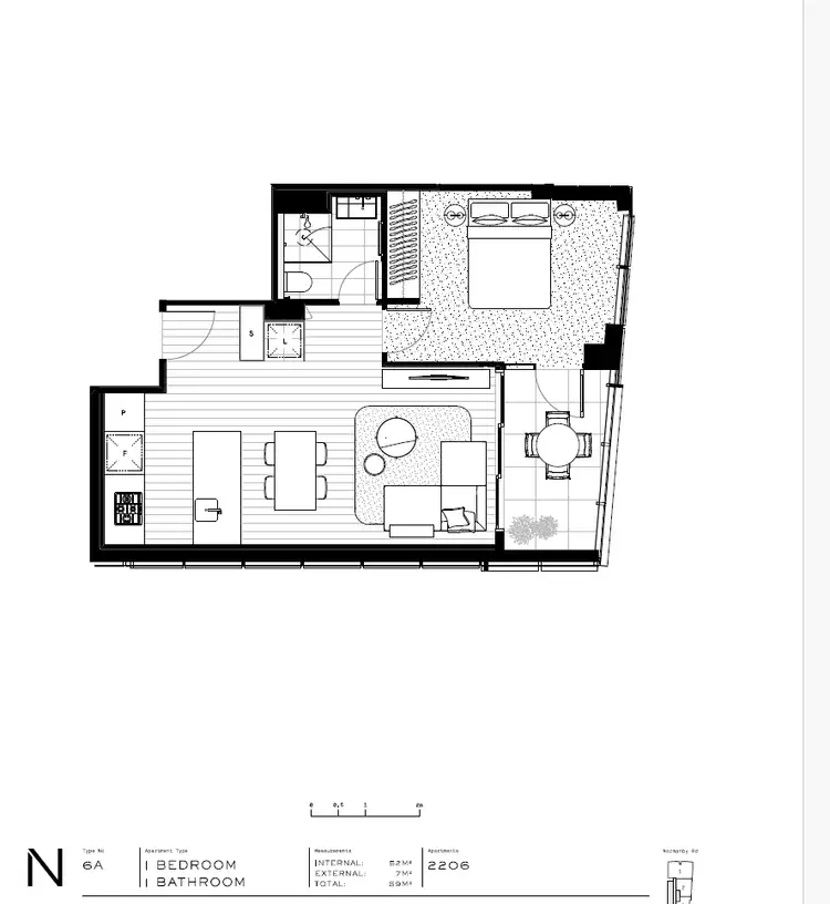 Floorplan of Homely apartment listing, 2206/201 Normanby Road, Southbank VIC 3006