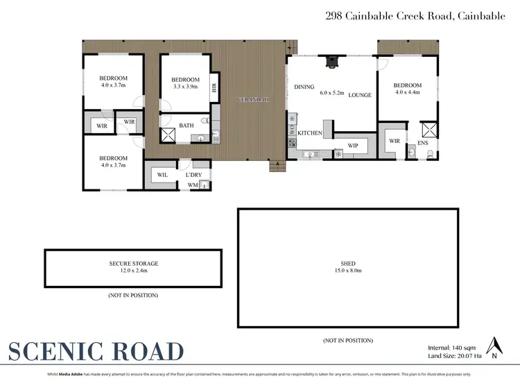 Floorplan of Homely rural property listing, 298 Cainbable Creek Road, Cainbable QLD 4285