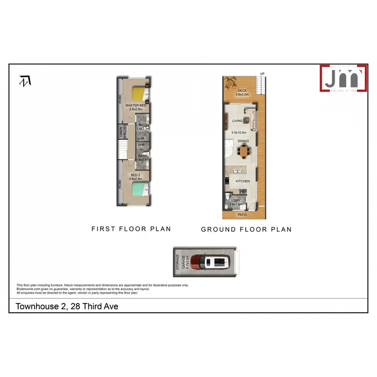 Floorplan of Homely townhouse listing, 2/30 Third Avenue, Sandgate QLD 4017