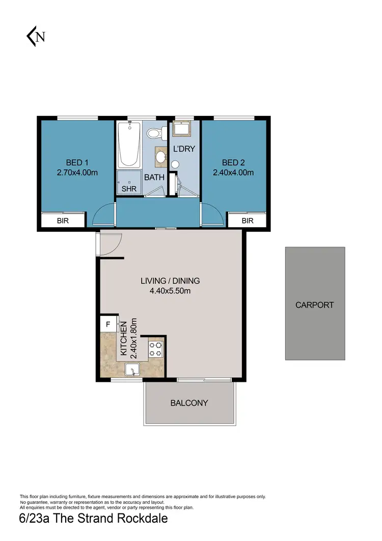 Floorplan of Homely unit listing, 6/23a The Strand, Rockdale NSW 2216