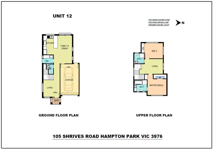 Floorplan of Homely townhouse listing, 12/105 Shrives Road, Hampton Park VIC 3976