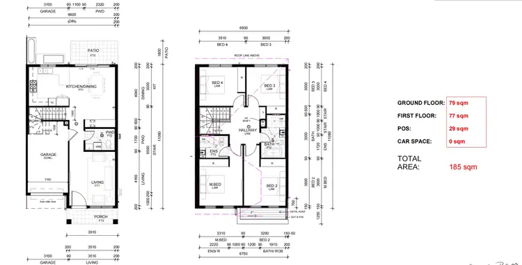 Floorplan of Homely townhouse listing, lot23/24 Excelsior Ave, Marsden Park NSW 2765
