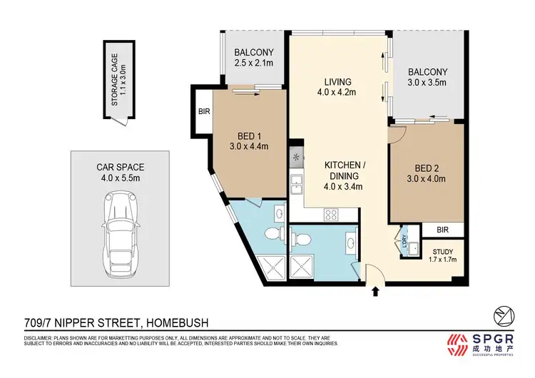 Floorplan of Homely apartment listing, 709/7 Nipper Street, Homebush NSW 2140