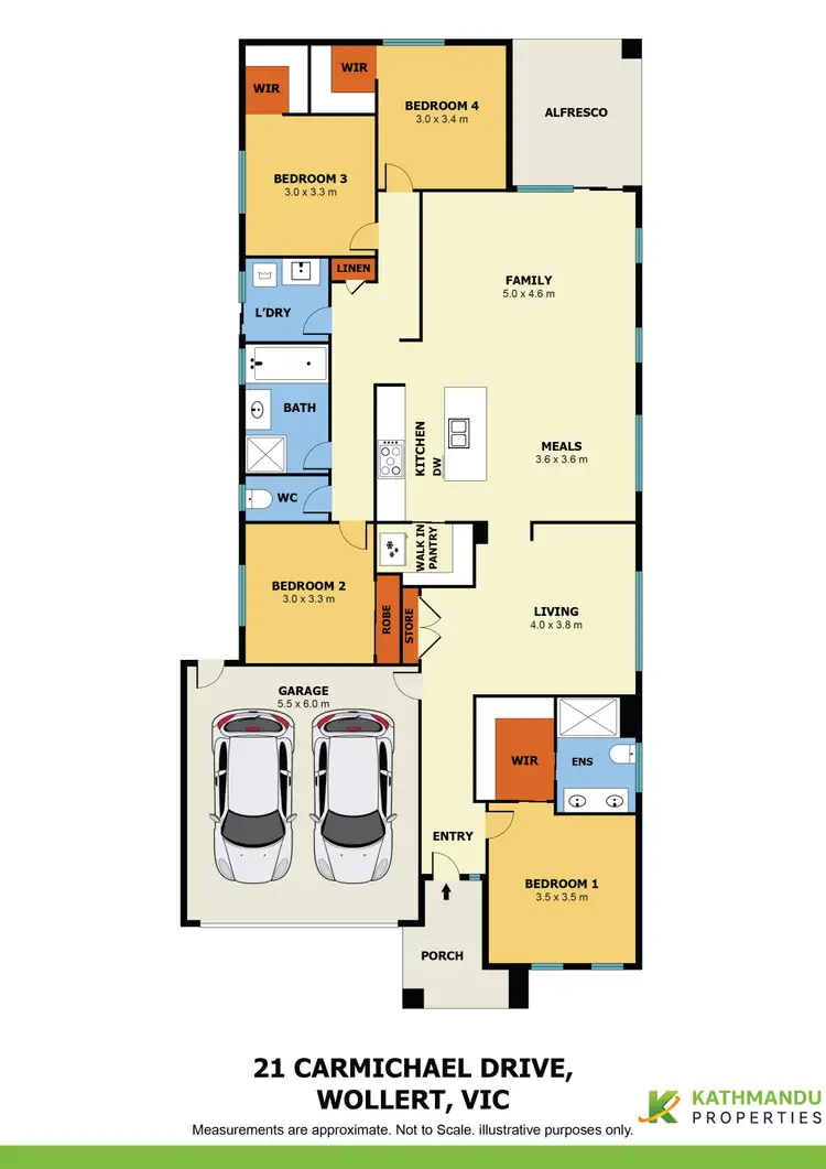 Floorplan of Homely house listing, 21 Carmichael Drive, Wollert VIC 3750