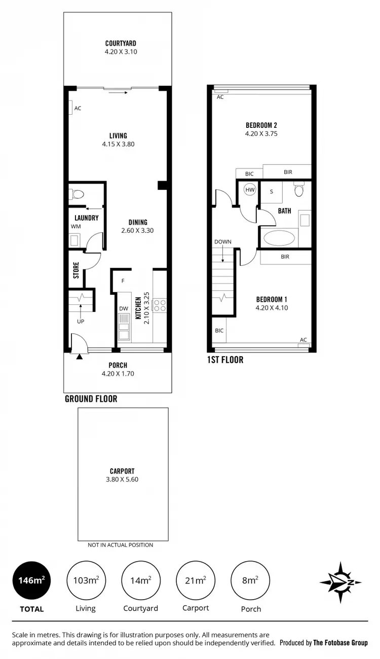 Floorplan of Homely townhouse listing, 19A Power Street, Adelaide SA 5000
