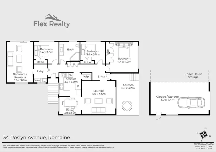 Floorplan of Homely house listing, 34 Roslyn Avenue, Romaine TAS 7320