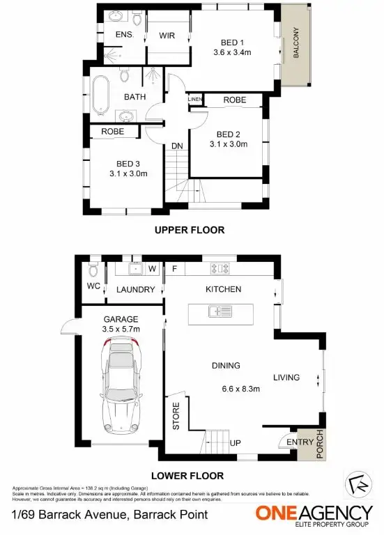 Floorplan of Homely townhouse listing, 1/69 Barrack Avenue, Barrack Point NSW 2528