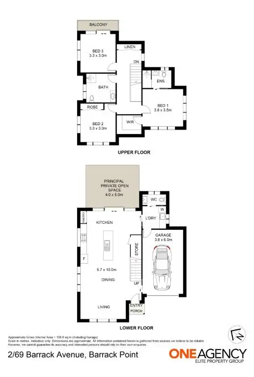 Floorplan of Homely townhouse listing, 2/69 Barrack Avenue, Barrack Point NSW 2528
