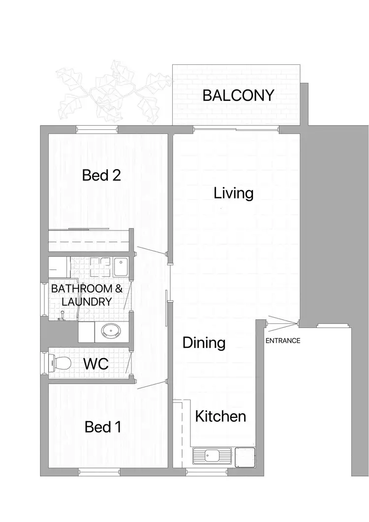 Floorplan of Homely apartment listing, 12/200 Railway Parade, West Leederville WA 6007