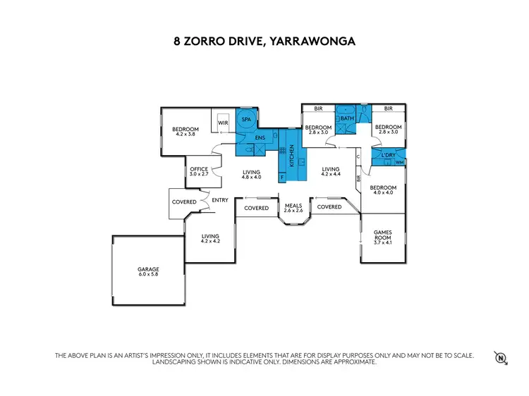 Floorplan of Homely house listing, 8 Zorro Drive, Yarrawonga VIC 3730