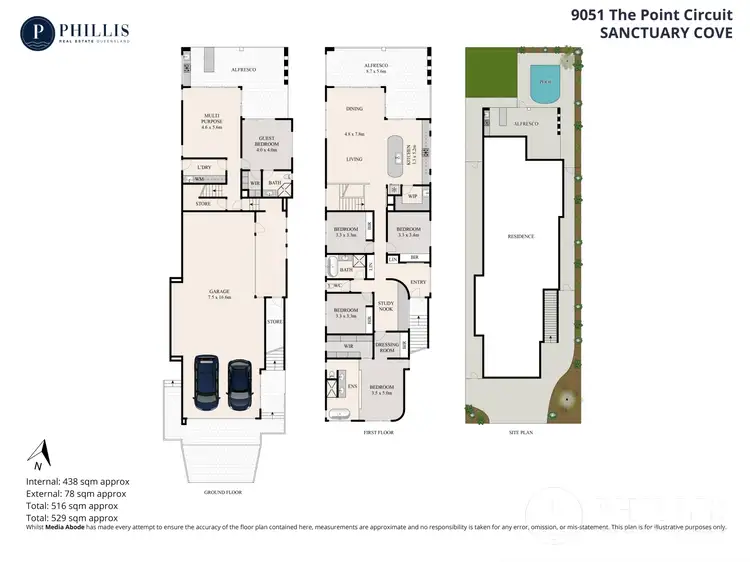 Floorplan of Homely house listing, 9051 The Point Circuit, Sanctuary Cove QLD 4212
