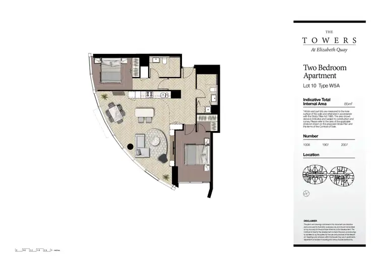 Floorplan of Homely apartment listing, 1008/11 Barrack Square, Perth WA 6000