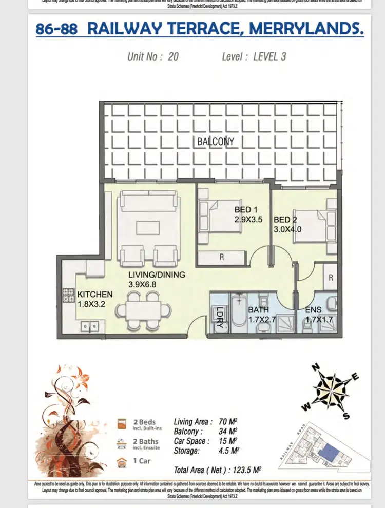 Floorplan of Homely apartment listing, 20/86-88 Railway Terrace, Merrylands NSW 2160