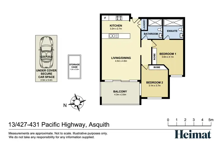 Floorplan of Homely apartment listing, 13/427 Pacific Highway, Asquith NSW 2077