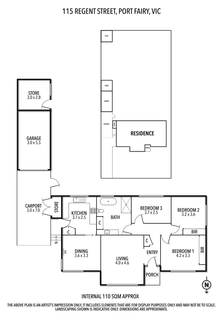 Floorplan of Homely house listing, 115 REGENT STREET, Port Fairy VIC 3284
