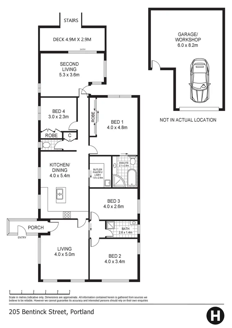 Floorplan of Homely house listing, 205 Bentinck Street, Portland VIC 3305
