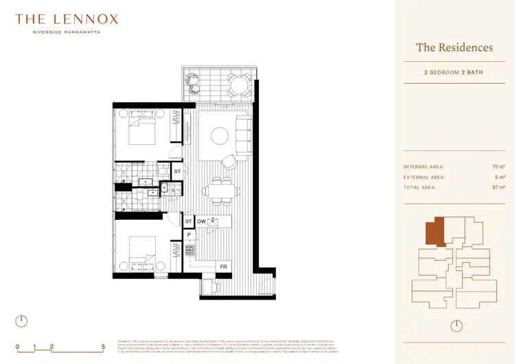 Floorplan of Homely apartment listing, 4503/12 Phillip Street, Parramatta NSW 2150
