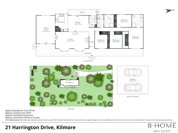 Floorplan of Homely house listing, 21 Harrington Drive, Kilmore VIC 3764