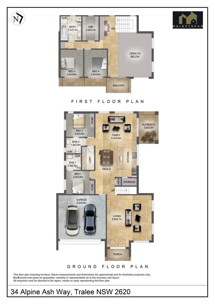 Floorplan of Homely semi-detached listing, 34 Alpine Ash Way, Tralee NSW 2620