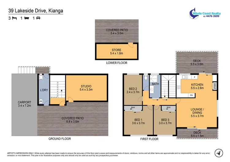 Floorplan of Homely house listing, 39 Lakeside Drive, Kianga NSW 2546