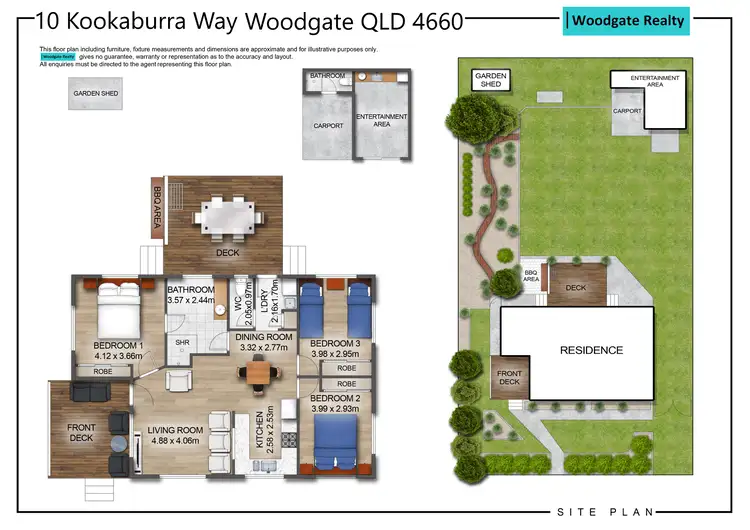Floorplan of Homely house listing, 10 KOOKABURRA WAY, Woodgate QLD 4660