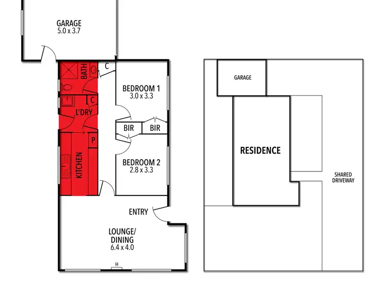 Floorplan of Homely unit listing, 1/63 Moonah Street, Warrnambool VIC 3280