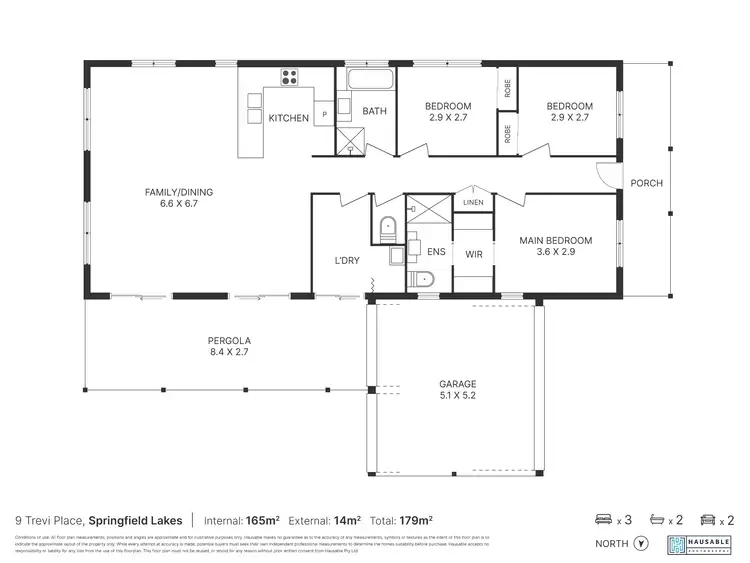 Floorplan of Homely house listing, 9 Trevi Place, Springfield Lakes QLD 4300