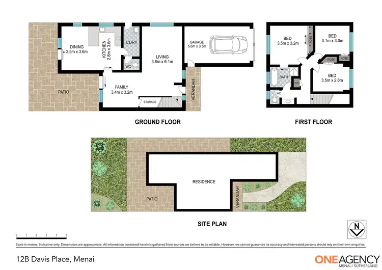 Floorplan of Homely semi-detached listing, 12B Davis Place, Menai NSW 2234