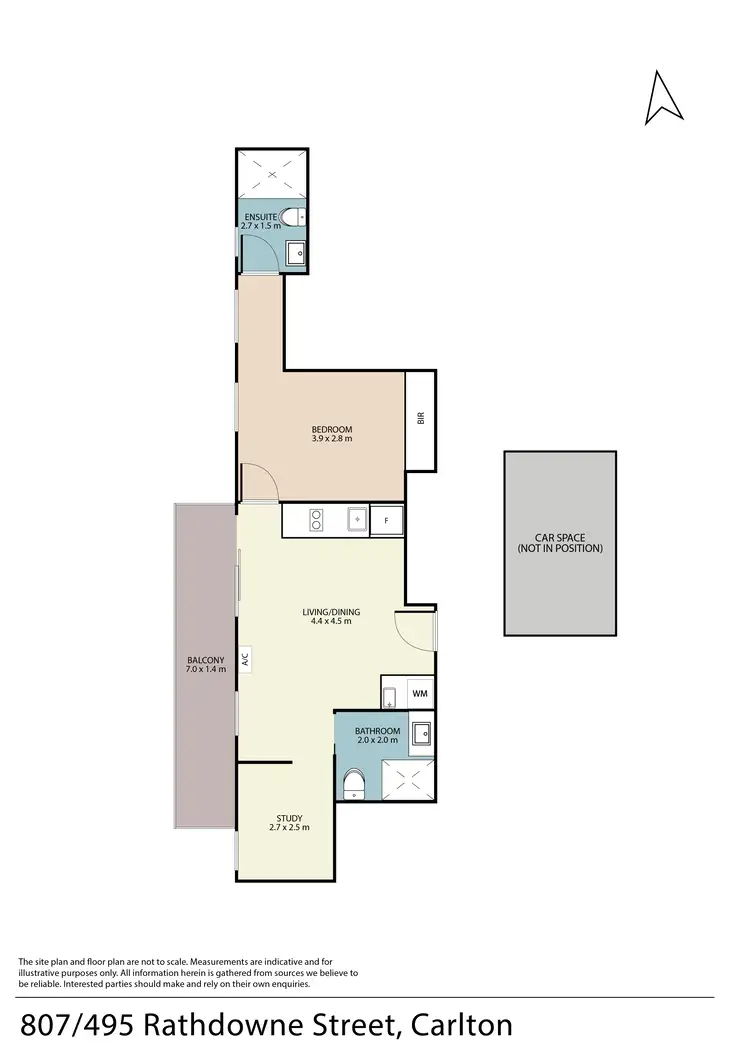 Floorplan of Homely apartment listing, 807/495 Rathdowne Street, Carlton VIC 3053