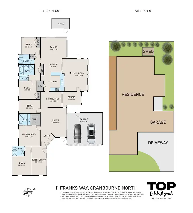 Floorplan of Homely house listing, 11 Franks Way, Cranbourne North VIC 3977
