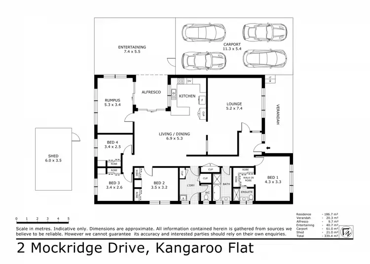 Floorplan of Homely house listing, 2 Mockridge Drive, Kangaroo Flat VIC 3555