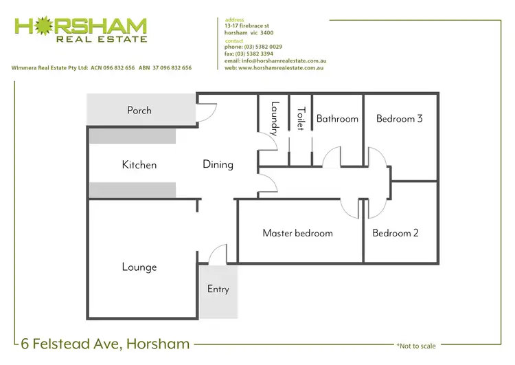 Floorplan of Homely house listing, 6 Felstead Avenue, Horsham VIC 3400