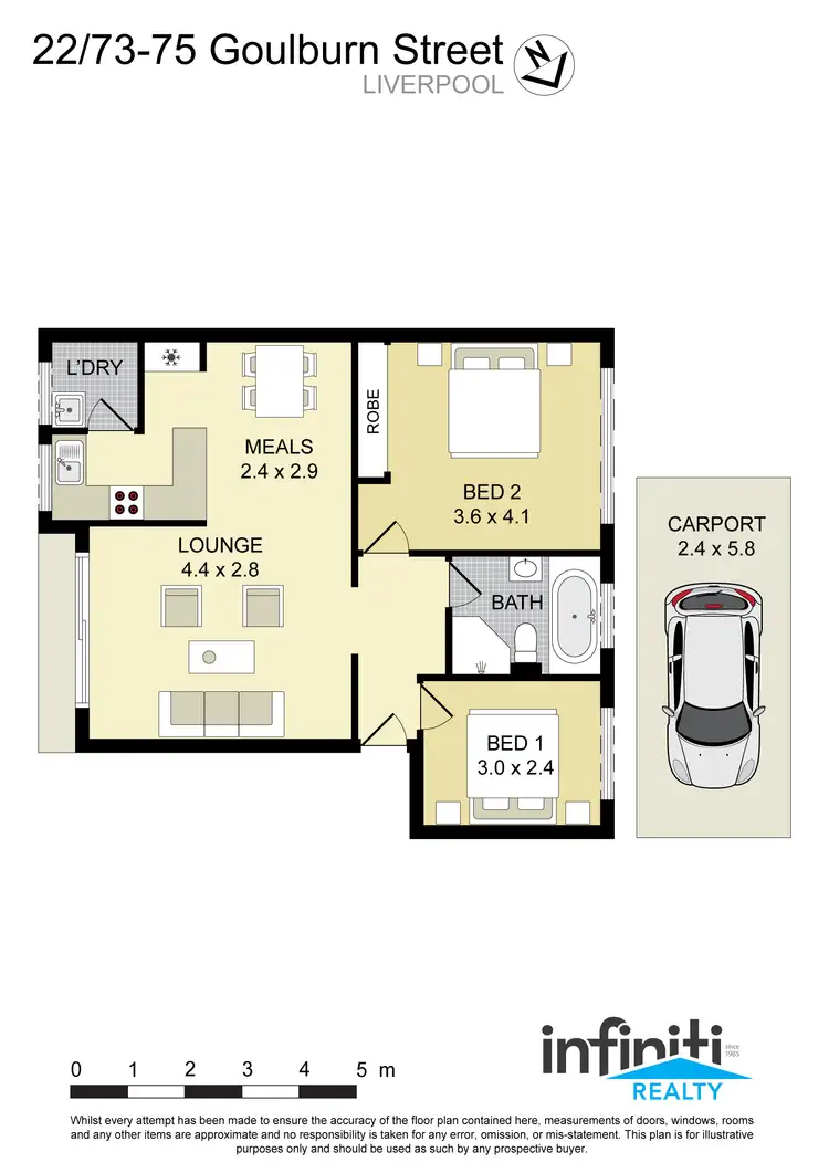 Floorplan of Homely apartment listing, 22/73-75 Goulburn Street, Liverpool NSW 2170