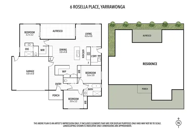 Floorplan of Homely house listing, 6 Rosella Place, Yarrawonga VIC 3730