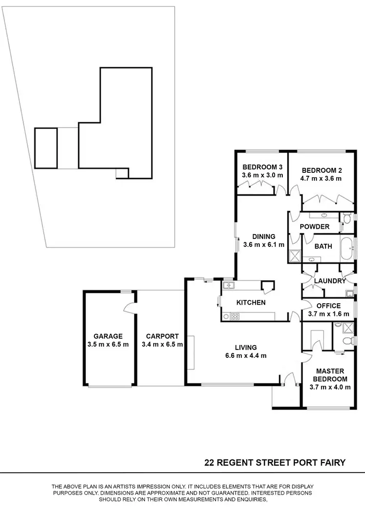 Floorplan of Homely house listing, 22 Regent Street, Port Fairy VIC 3284