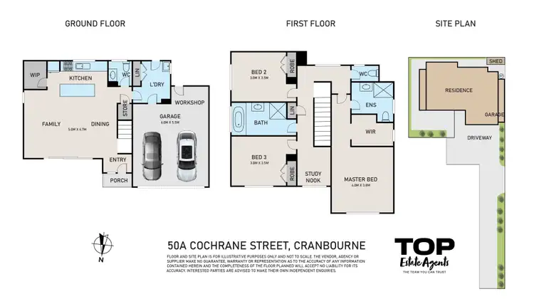 Floorplan of Homely house listing, 50A Cochrane Street, Cranbourne VIC 3977