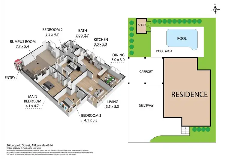 Floorplan of Homely house listing, 36 Leopold Street, Aitkenvale QLD 4814
