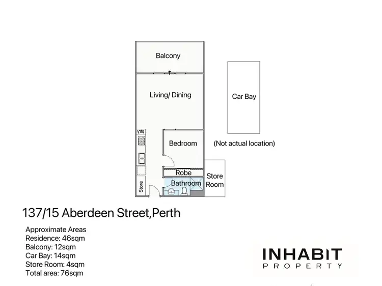 Floorplan of Homely apartment listing, 137/15 Aberdeen Street, Perth WA 6000