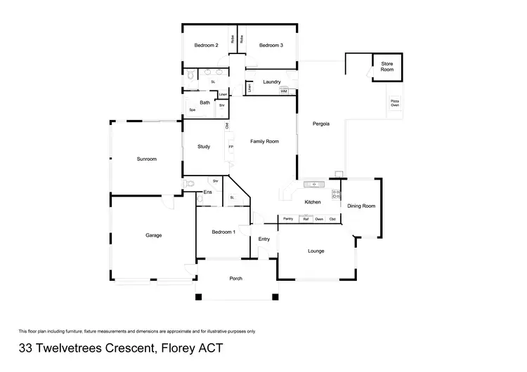 Floorplan of Homely house listing, 33 Twelvetrees Crescent, Florey ACT 2615
