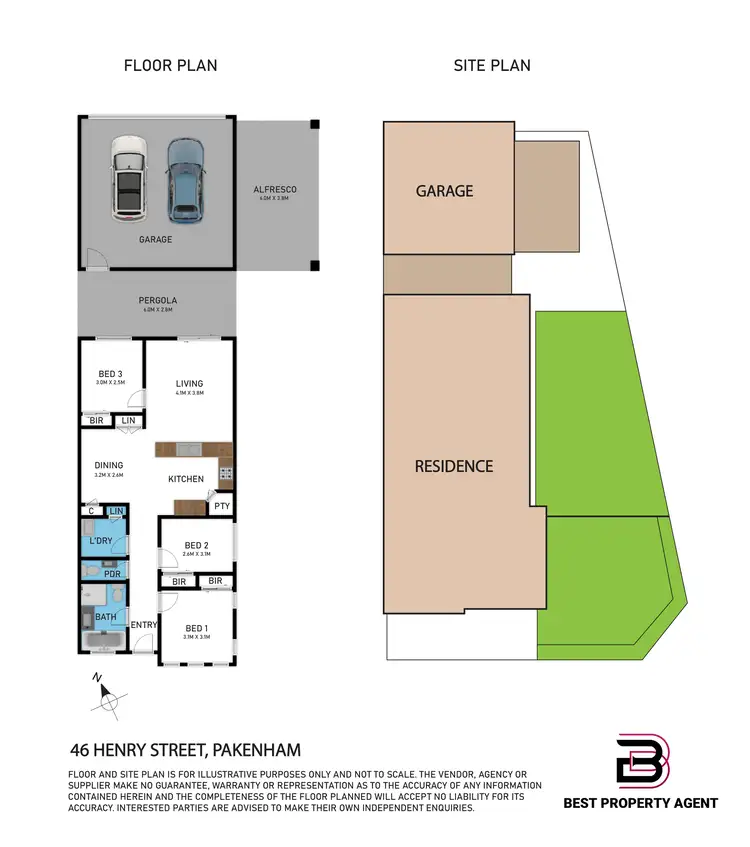 Floorplan of Homely house listing, 46 Henry Street, Pakenham VIC 3810