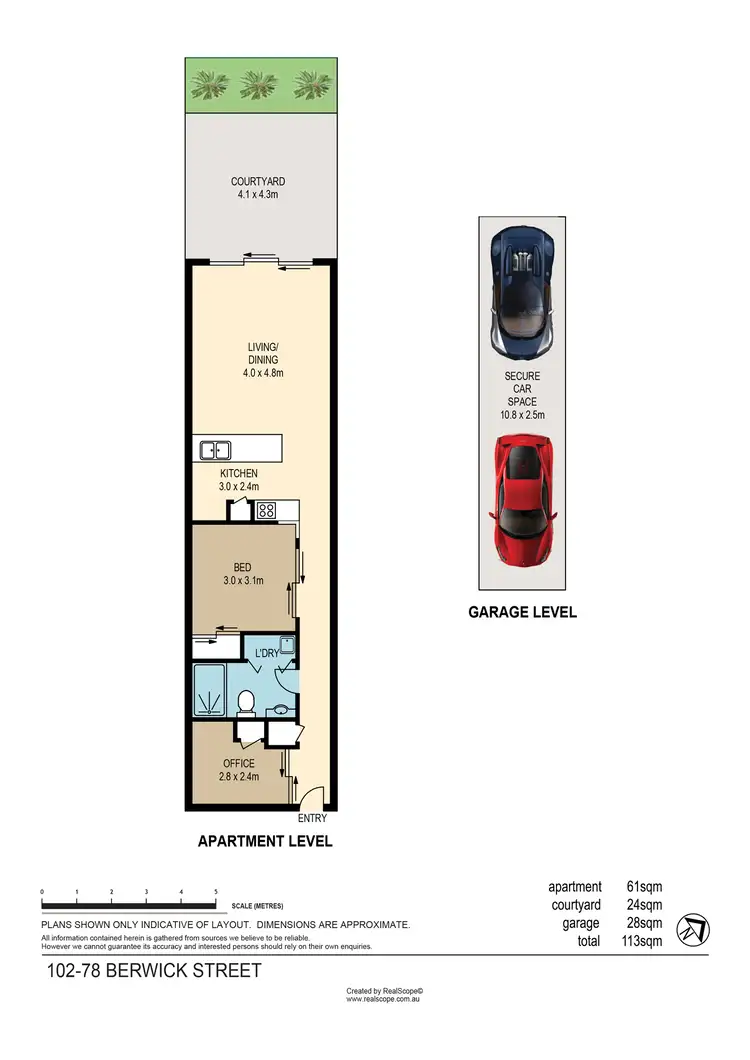 Floorplan of Homely unit listing, 102/78 Berwick Street, Fortitude Valley QLD 4006
