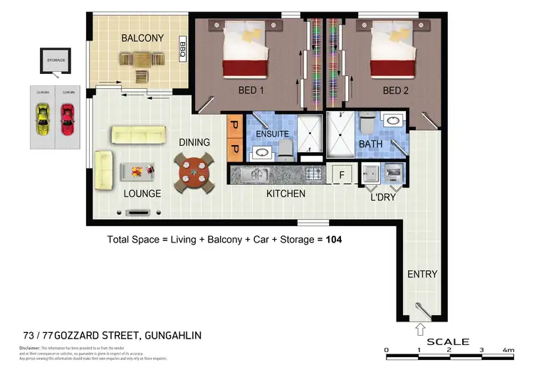 Floorplan of Homely apartment listing, 73/77 Gozzard Street, Gungahlin ACT 2912