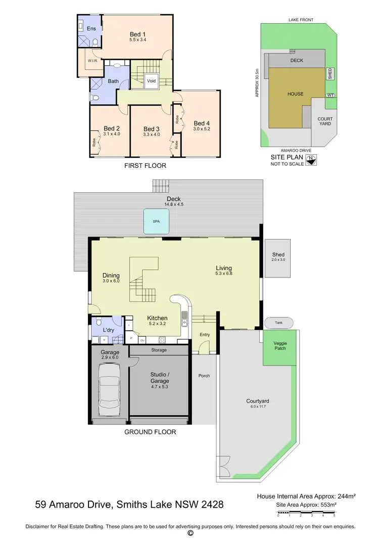 Floorplan of Homely house listing, 59 Amaroo Drive, Smiths Lake NSW 2428
