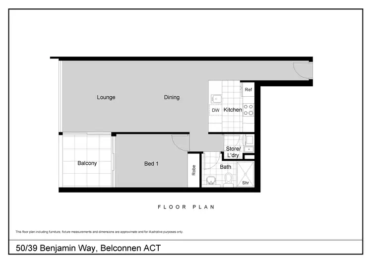 Floorplan of Homely apartment listing, 50/39 Benjamin Way, Belconnen ACT 2617